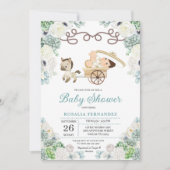 Invitation Cactus Floral Mexicain Baby Boy Charro Baby shower (Devant)