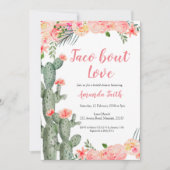 Invitation Cactus Floral Taco sur Love Fête des mariées (Devant)