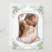 Invitation Cactus Floral Western Rustic Skull Enregistrer La  (Dos)