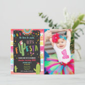 Invitation Cactus mexicain 1er Fête Anniversaire (Debout devant)