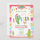 Invitation Cactus mexicain 1er Fête Anniversaire (Devant)