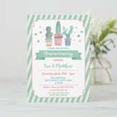 Invitation Cactus Mint Green Cacti Couples (Debout devant)