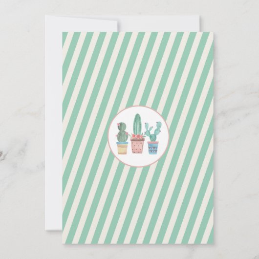Invitation Cactus Mint Green Cacti Couples (Dos)