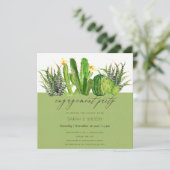 INVITATION CACTUS MODERNE JARDIN FLEURI FIANÇAILLES D'EAU COU (Debout devant)