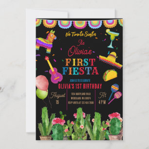 Invitation Cactus Pas Le Temps De Siesta 1er Anniversaire Fil