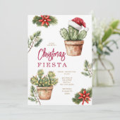 Invitation Cactus Père Noël Mexicaine Cactus Fête de Noël d'h (Debout devant)