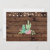 Invitation Cactus Photo Anniversaire Floral Tout âge Invitati (Dos)