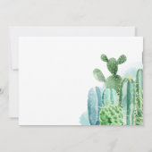 Invitation Cactus Plante Botanique Script Baby shower moderne (Dos)