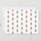 Invitation Cactus Poted Cactus Fête de Ménage Moderne (Dos)