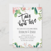 Invitation Cactus Rose Fête de Couple 'Taco 'bout Love' (Devant)