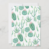Invitation Cactus rose géométrique Taco Bout Love Fête des ma (Dos)