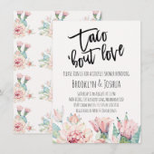 Invitation Cactus Rose Moderne Taco 'bout Love Shower de Coup (Devant / Derrière)