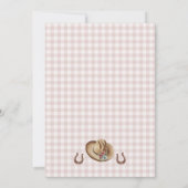 Invitation Cactus Rustique moderne Saddup Cheval Anniversaire (Dos)