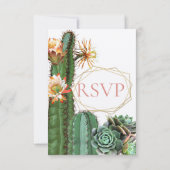 Invitation Cactus Succulent Décor de mariage RSVP (Dos)