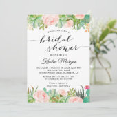 Invitation Cactus Succulent Rustique Fête des mariées florale (Debout devant)