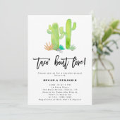 Invitation Cactus Succulent Taco Bout Love Wedding shower (Debout devant)