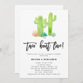 Invitation Cactus Succulent Taco Bout Love Wedding shower (Devant / Derrière)