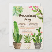 Invitation Cactus Succulente de réchauffement ména (Devant)