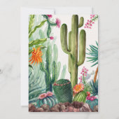 Invitation Cactus Succulente Faire Part de Mariage (Dos)