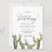 Invitation Cactus Succulents Cactus Boho Mariage du désert (Devant)