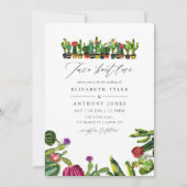 Invitation Cactus Succulents Fiesta Mariage (Devant)