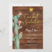 Invitation Cactus Taco à propos d'une fête de diplôme Invitat (Devant)