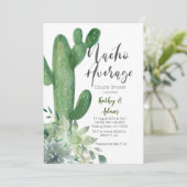 Invitation Cactus Taco sur l'amour COUPLES DOUCHE moderne (Debout devant)