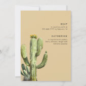 Invitation Cactus Terracotta Fête des mariées géométrique II (Dos)