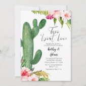 Invitation Cactus Tropical Taco sur l'amour COUPLES DOUCHE (Devant)