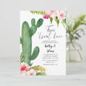 Invitation Cactus Tropical Taco sur l'amour COUPLES DOUCHE (Debout devant)