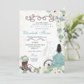 Invitation Cactus vert menthe Western Charro Horse Quinceañer (Debout devant)
