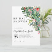 Invitation Cactus vert rose floral Fête des mariées succulent (Debout devant)