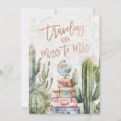 Invitation Cactus Voyager Mlle à Mme Fête des mariées (Dos)