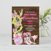 Invitation Cactus Wild West Pink Girl Christmas Party (Debout devant)