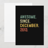 Invitation Cadeau 9 ans 9e anniversaire garçon incroyable dep (Devant / Derrière)