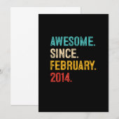 Invitation Cadeau 9 ans 9e anniversaire garçon stupéfiant dep (Devant / Derrière)