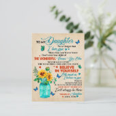 Invitation Cadeau à ma fille,Papillon amoureux,Cadeau tournes (Debout devant)