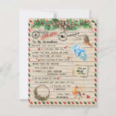 Invitation Cadeau à mon petit-fils, Petit-fils et grand-père, (Devant)