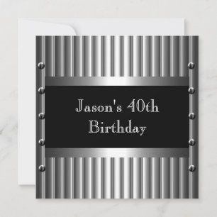 Invitation Cadeau Anniversaire Homme Chrome Vis 40 Ans