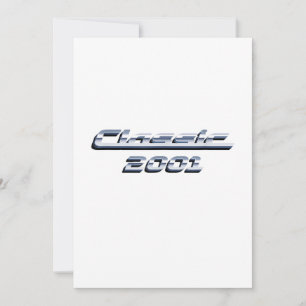 Invitation Cadeau Anniversaire Voiture Classique Vintage 2001