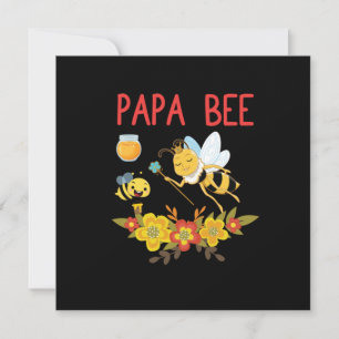 Invitation Cadeau apiculteur Papa Bee Flowers
