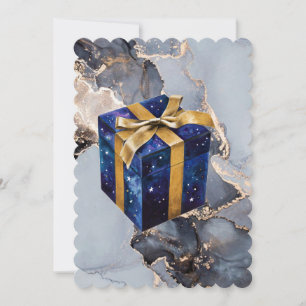 Invitation Cadeau boîte ciel bleu b anniversaire