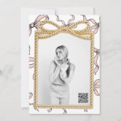 Invitation Cadeau Bow Or Ribbon rose Bow cadeau de vacances (Dos)