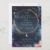 Invitation Cadeau céleste Minuit Bleu Élégante Fête des marié (Devant)