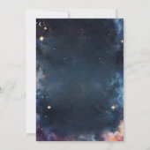 Invitation Cadeau céleste Minuit Bleu Élégante Fête des marié (Dos)