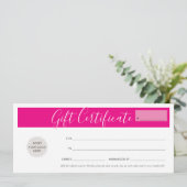 Invitation CADEAU CERTIFICAT d'entreprise pièce justificative (Debout devant)