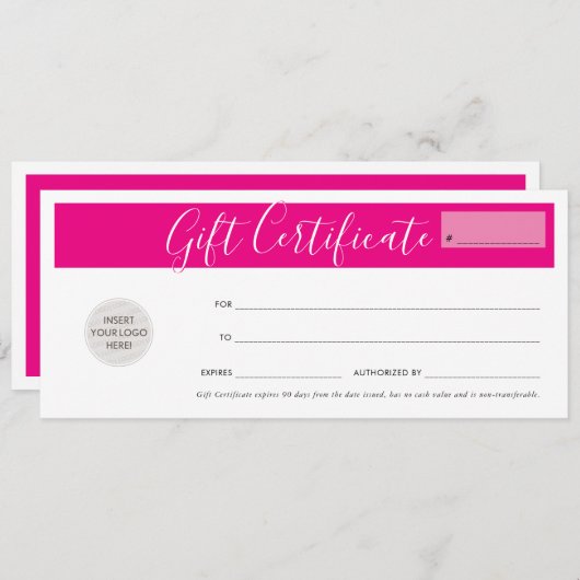 Invitation CADEAU CERTIFICAT d'entreprise pièce justificative (Devant / Derrière)