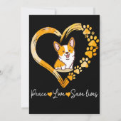 Invitation Cadeau Chien | Silhouette Corgi Citrouille Hallowe (Dos)