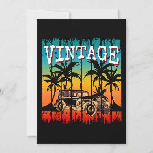 INVITATION CADEAU CLASSIQUE RÉTRO VINTAGE (Devant)