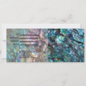 Invitation Cadeau Coquille de Mer Abalone Iridescent Arc-en-c (Dos)
